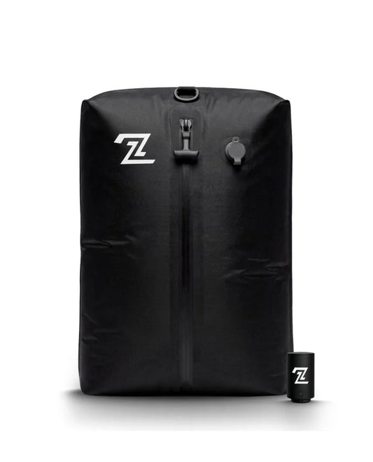 Black Voyage VacPack bag prepared for luggage