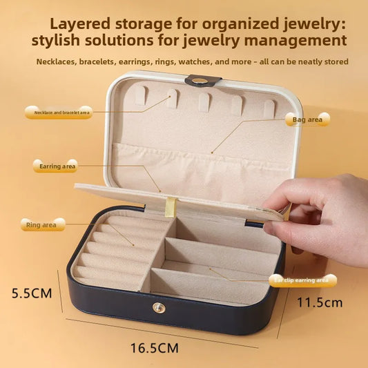 Perspectaa Portable Dual Layer Jewelry Storage Box