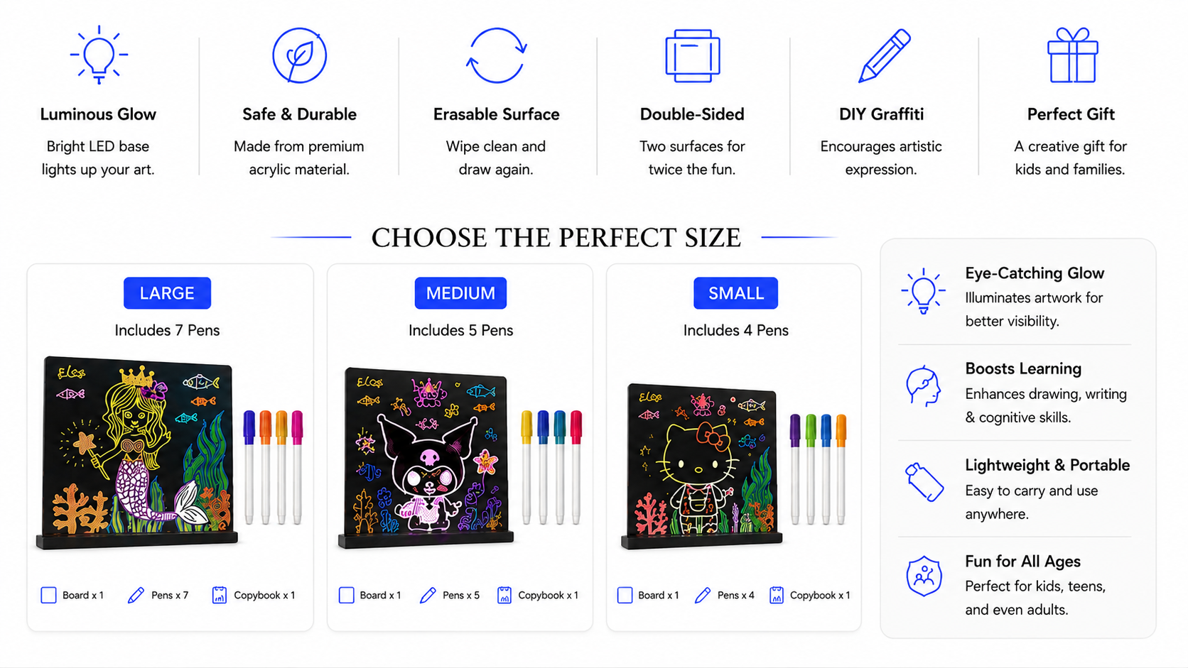 PerspectaaLuminous Drawing Board for Kids - Landing Image 1