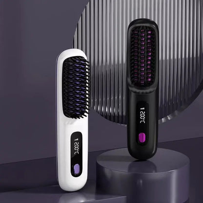 Perspectaa Wireless Hair Straightening Comb with Negative Ion Technology