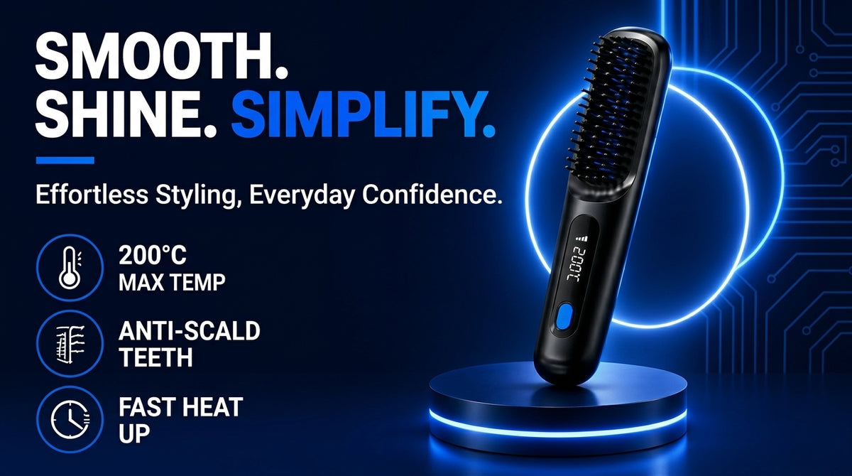 Perspectaa Wireless Hair Straightening Comb with Negative Ion Technology - Landing Image 1