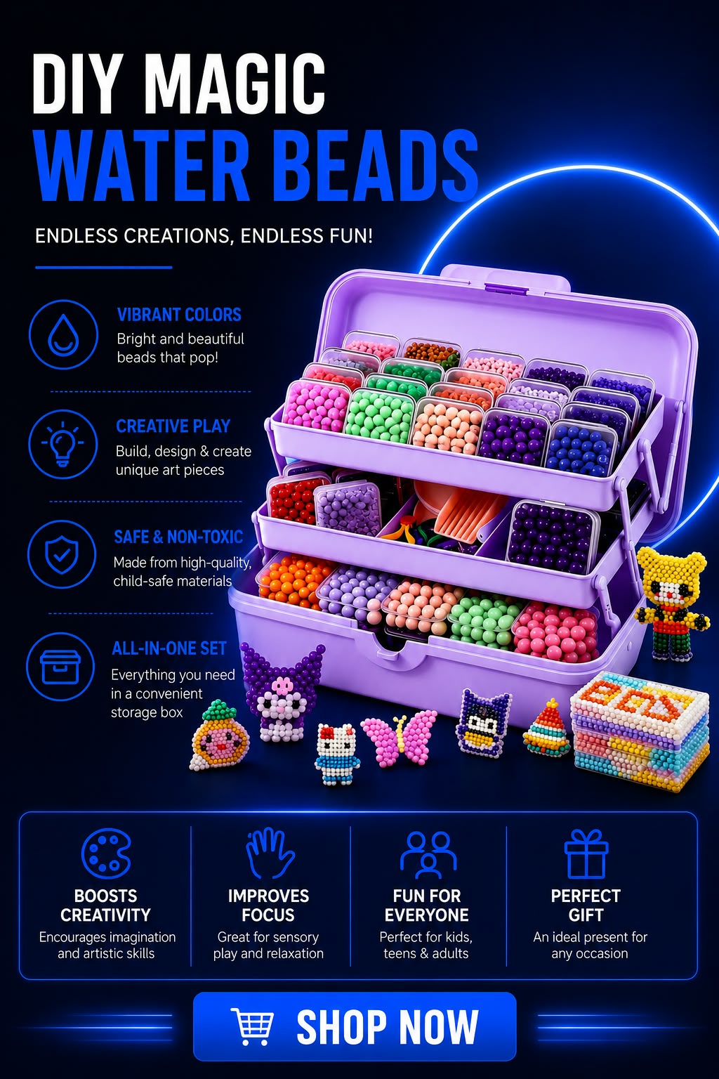Perspectaa Luminous Magic Beads DIY Educational Craft - Landing Image 1