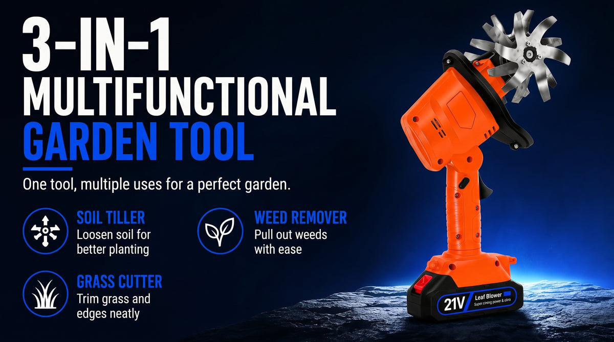 Perspectaa Handheld Electric Garden Tiller and Weeder - Landing Image 1