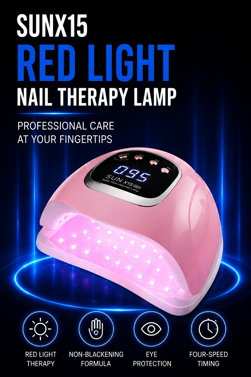 Perspectaa LED Nail Lamp with Red Light Technology - Landing Image 2