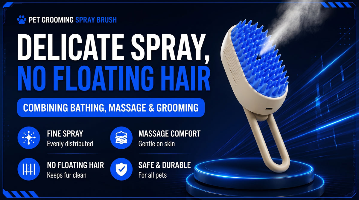 Perspectaa Pet Steam Spray Massage Comb - Landing Image 1