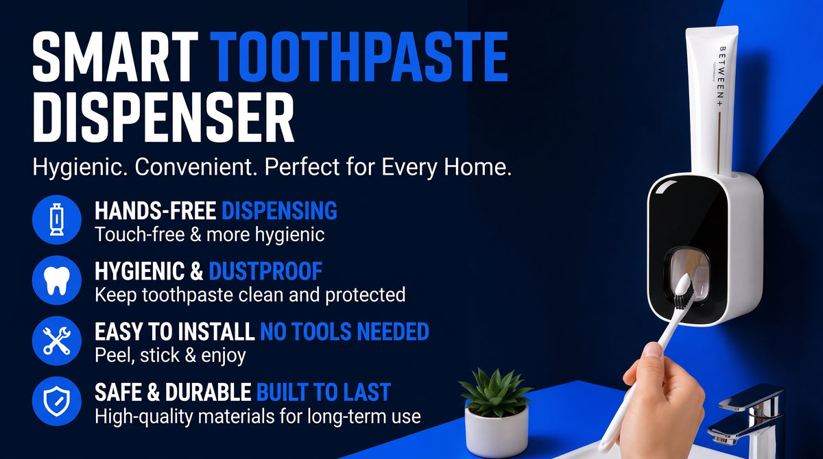 Perspectaa Wall-Mounted Toothpaste Dispenser and Storage Rack - Landing Image 1