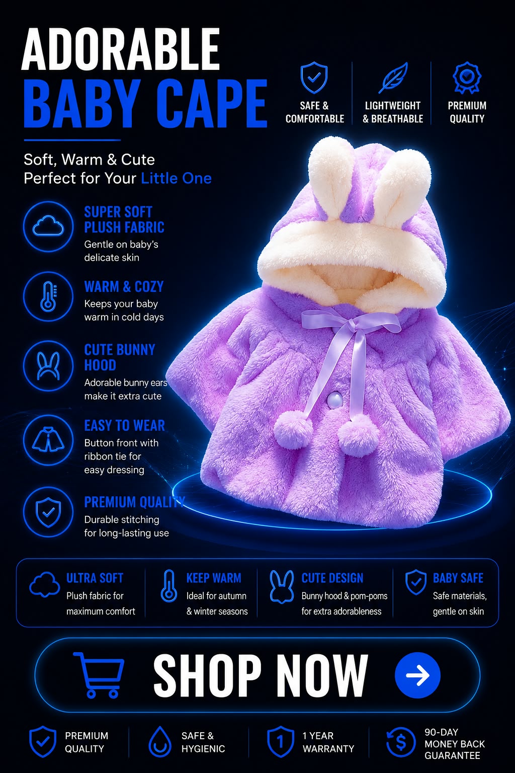 Perspectaa Girls Faux Fur Hooded Coat - Landing Image 1