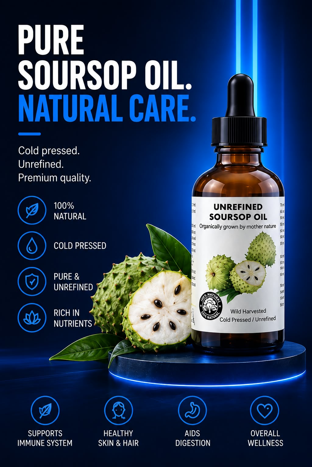 Perspectaa Best Nature's Cosmetics Organic Soursop Oil - Landing Image 1