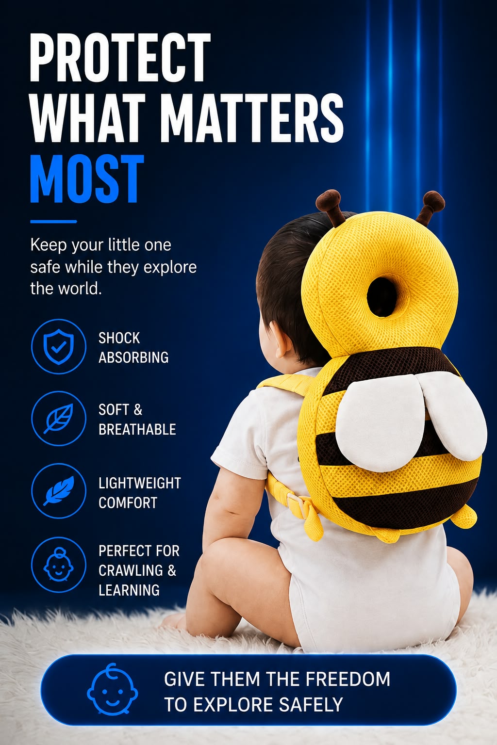 Perspectaa Infant Anti-Fall Head Protection Pillow - Landing Image 1