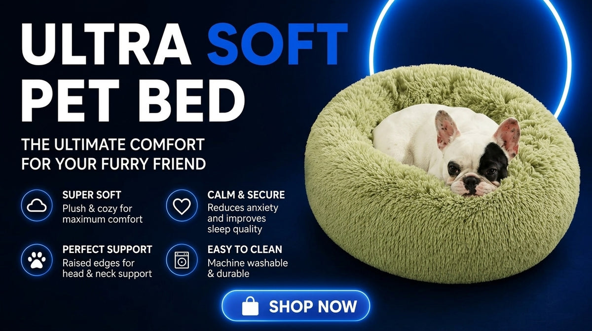 Perspectaa Round Fluffy Plush Pet Bed - Landing Image 1