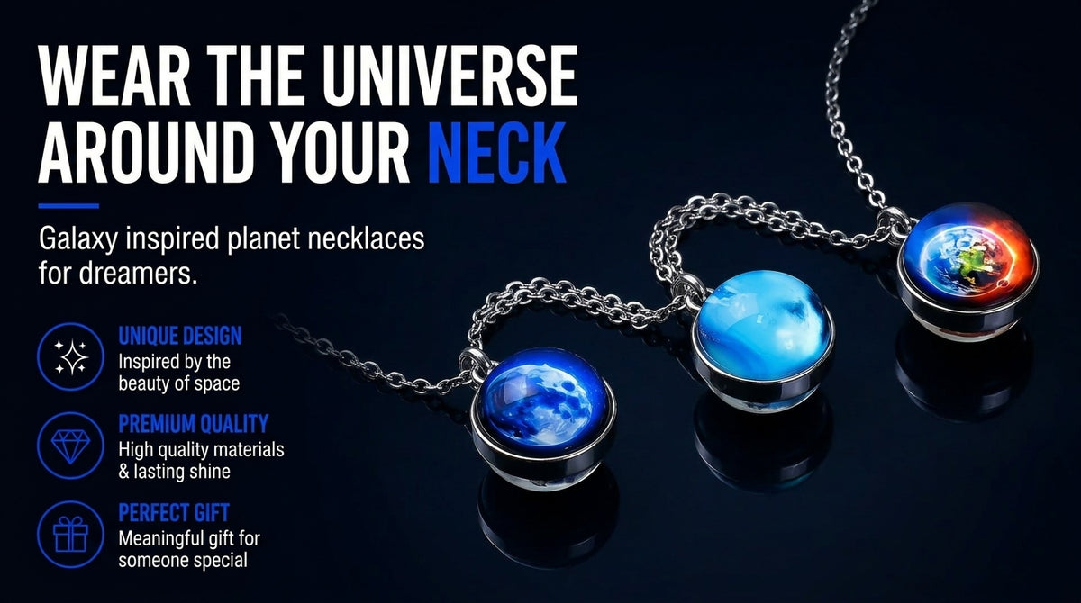 Perspectaa Solar System Pendant Necklace - Landing Image 1