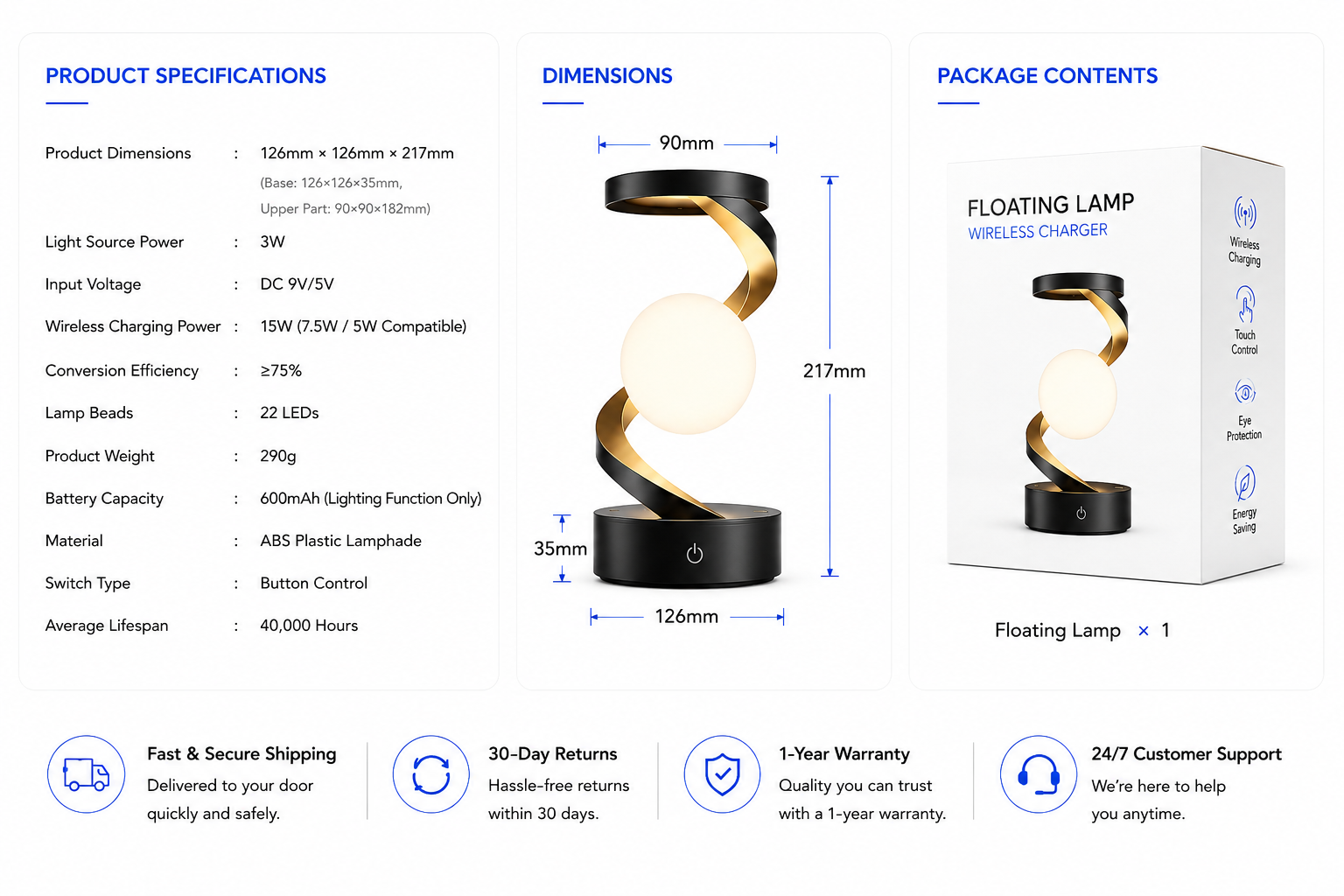 Perspectaa LED Desk Lamp - Landing Image 2