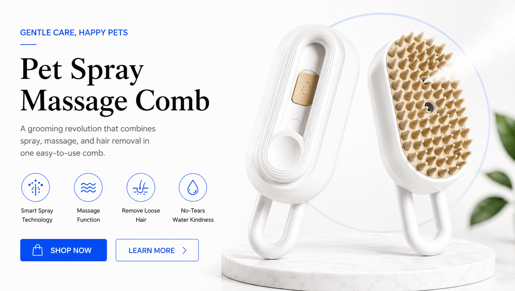 Perspectaa Pet Spray Massage Comb Cat Steam Comb Hair Comb - Landing Image 1