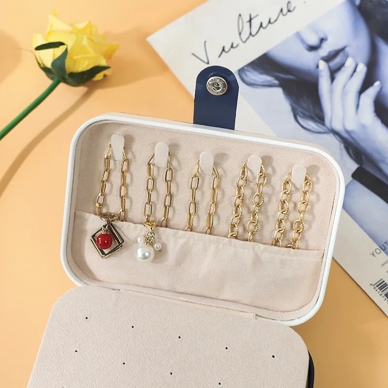 Perspectaa Portable Dual Layer Jewelry Storage Box
