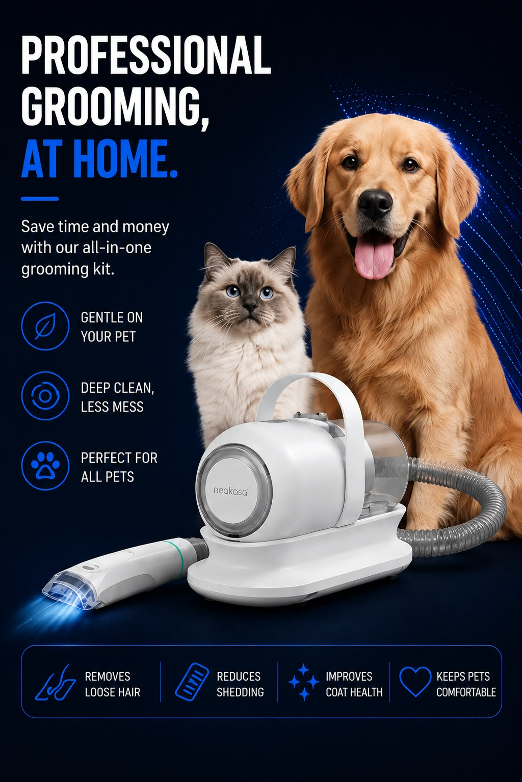 Perspectaa Neakasa P1 Pro Pet Grooming Clipper - Landing Image 2