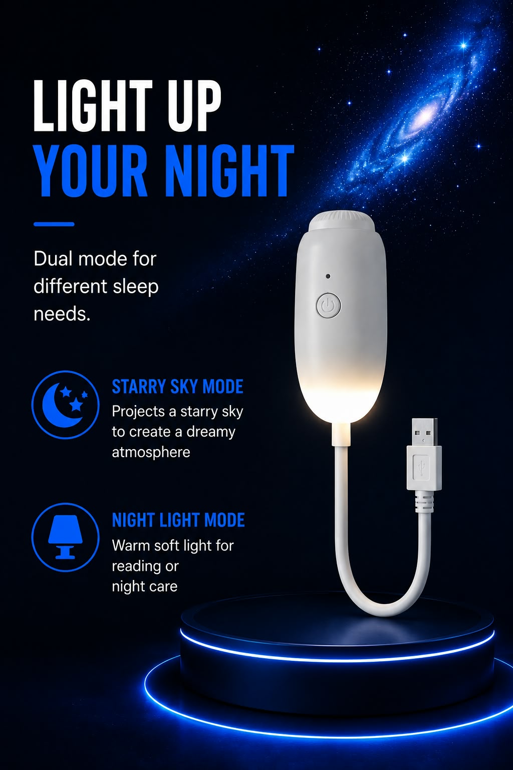Perspectaa USB Star Projection Lamp - Landing Image 2
