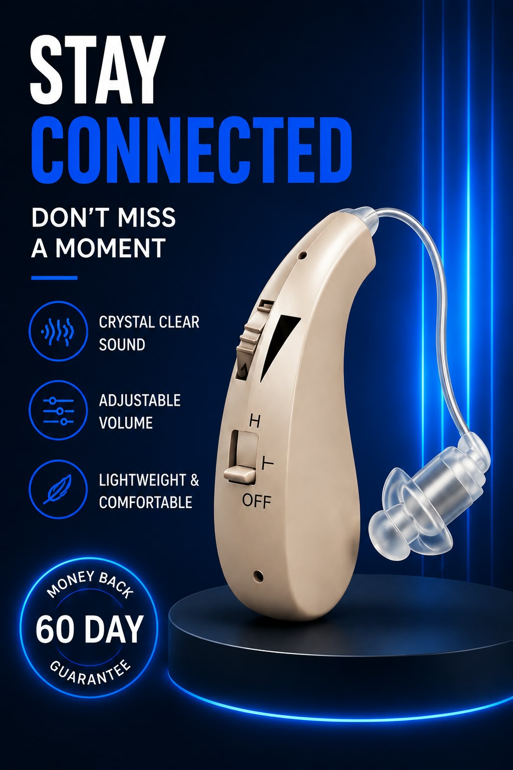 Perspectaa TruHear™ | Invisible Behind The Ears Hearing Aids - Landing Image 1