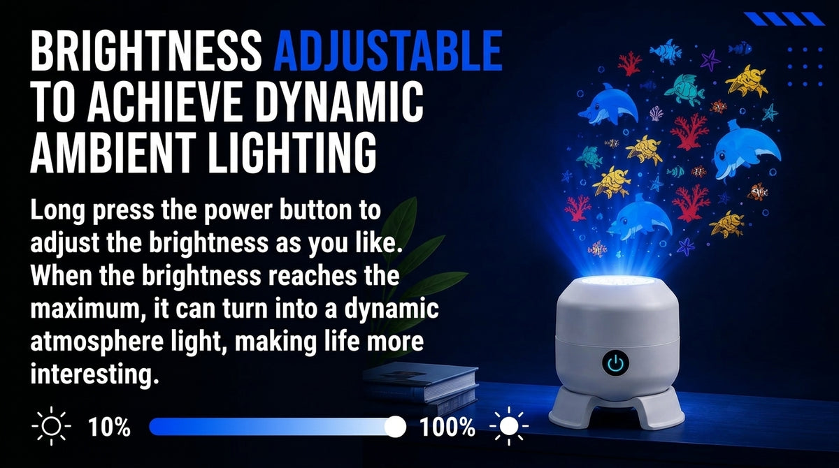 Perspectaa Rotating Starry Sky Projection Night Light - Landing Image 1