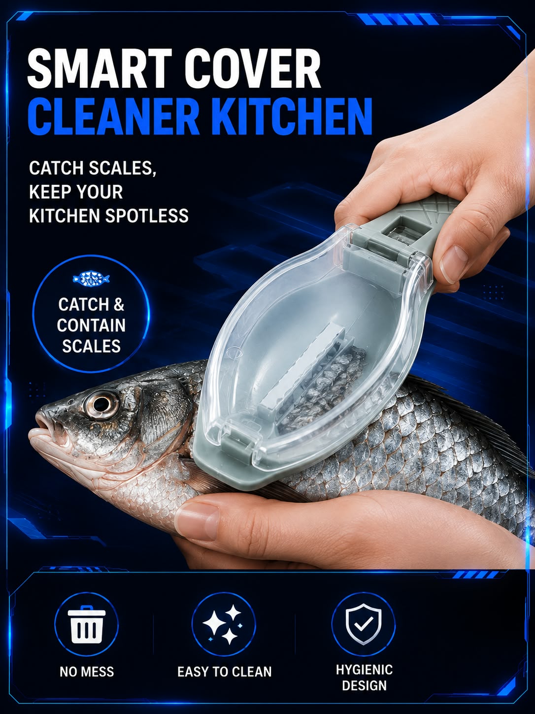 Perspectaa Creative Fish Shaped Scale Scraper - Landing Image 4
