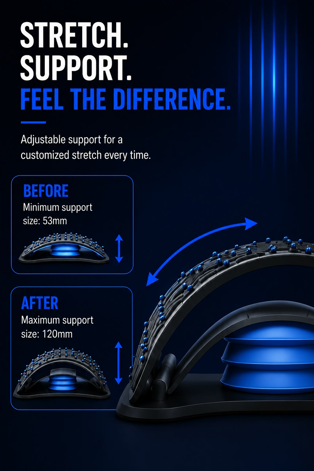 Perspectaa Inflatable Lumbar Reliever with Adjustable Air Bag Waist Support - Landing Image 3