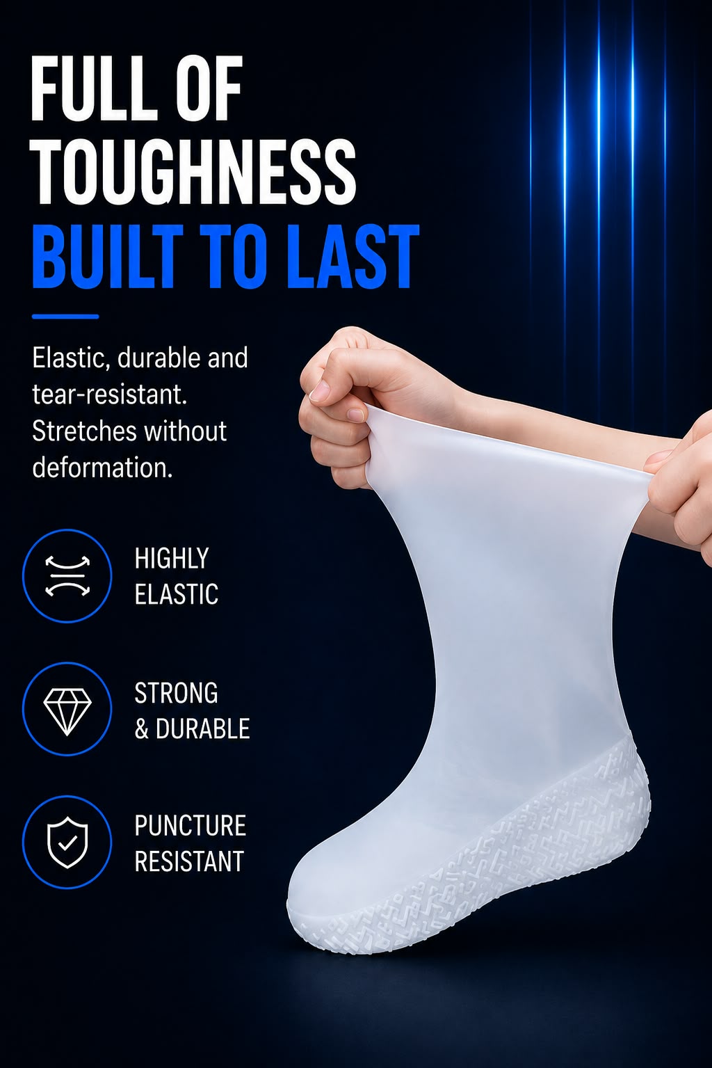 Perspectaa Waterproof Non-Slip PVC Shoe Covers - Landing Image 2