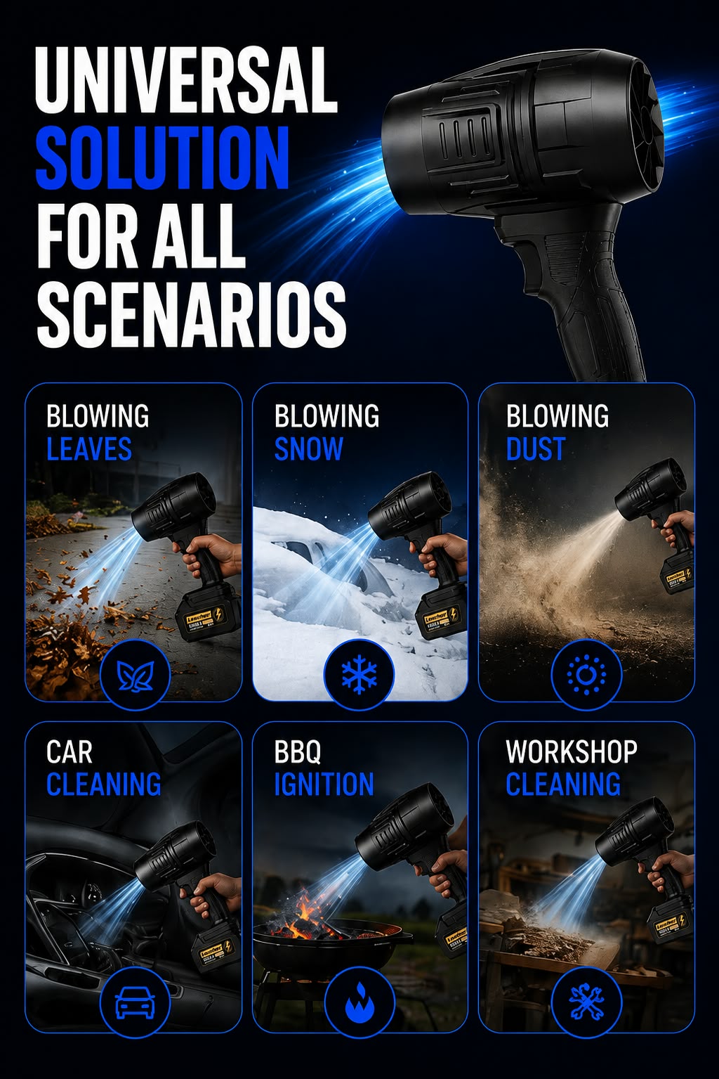 Perspectaa Grabora Cordless Turbo Jet Leaf Blower - Landing Image 4