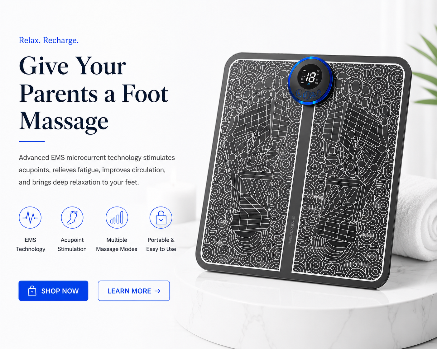 PerspectaaEMS Foot Massage Pad with Pulse Technology - Landing Image 3