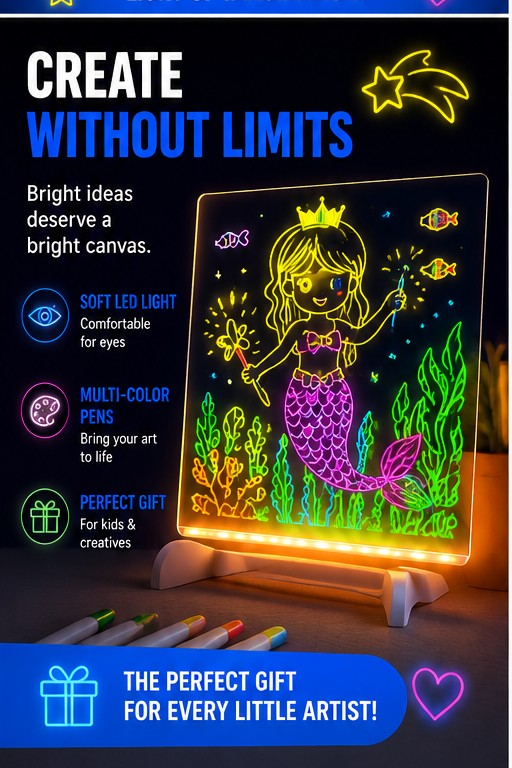Perspectaa Luminous Drawing Board for Kids - Landing Image 7
