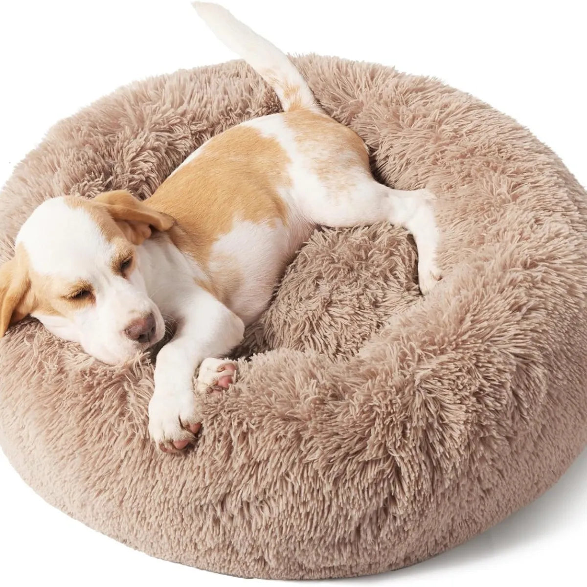 PerspectaaRound Fluffy Plush Pet Bed