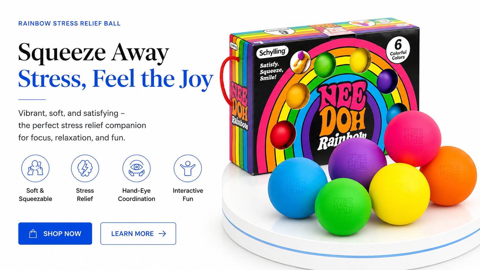 PerspectaaRainbow Teenie Stress Relief Ball - Landing Image 1