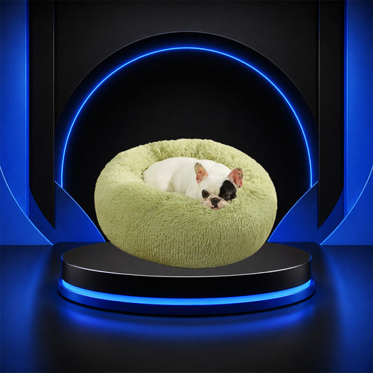 Perspectaa Round Fluffy Plush Pet Bed