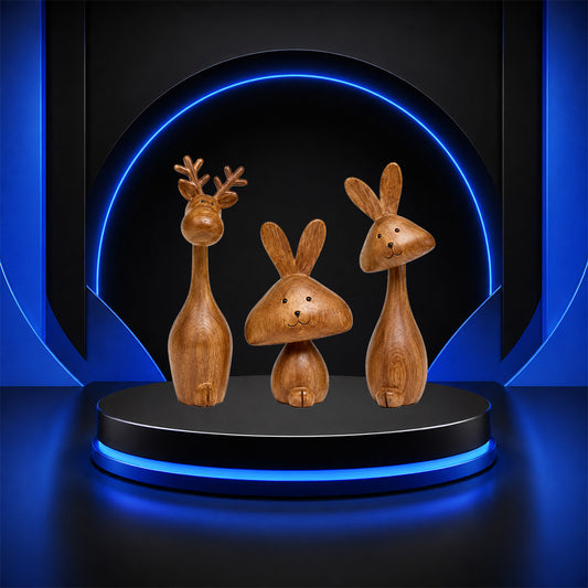 Perspectaa Medieval Style Rabbit Family Figurine