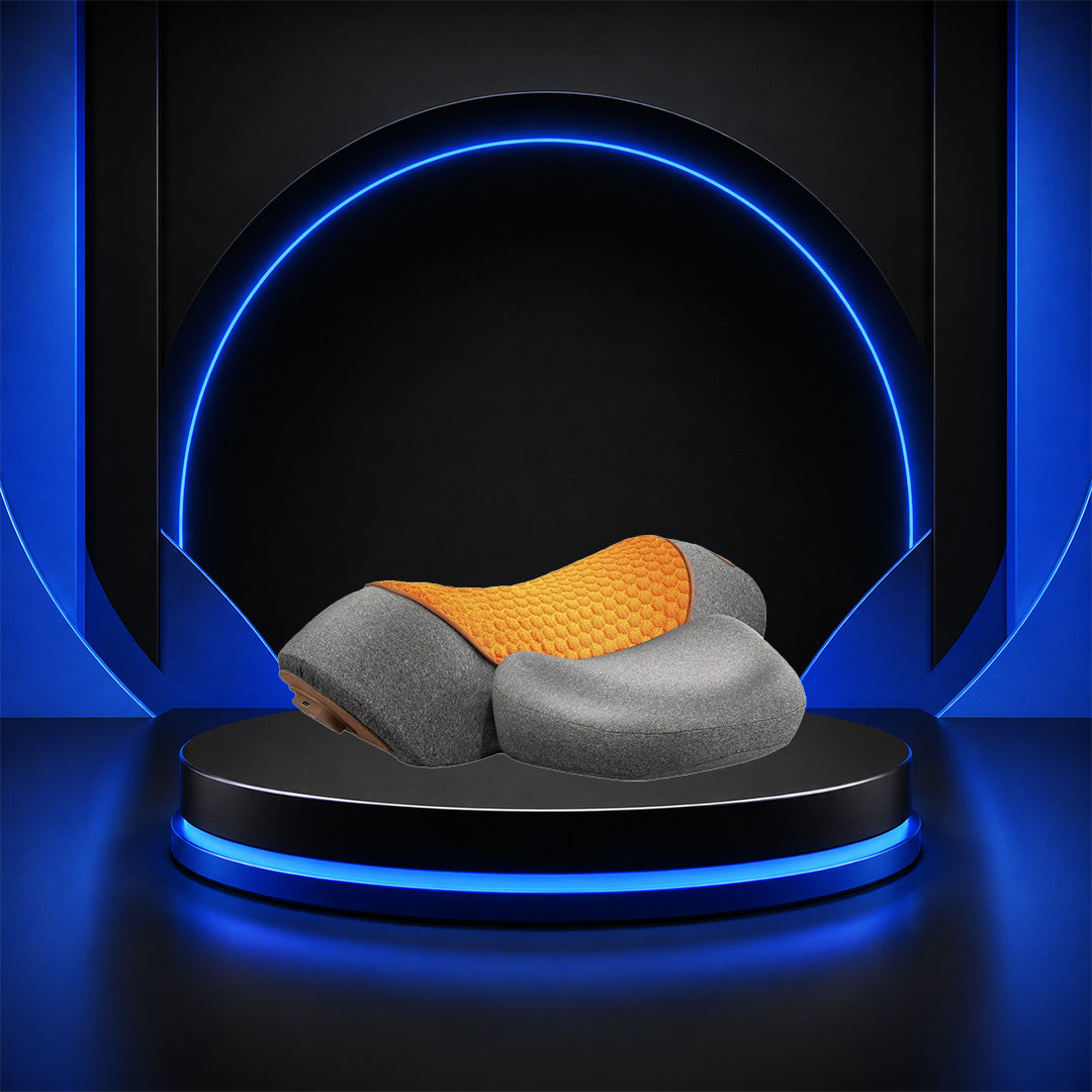 Perspectaa Adjustable Heating Massage Neck Pillow with Memory Foam