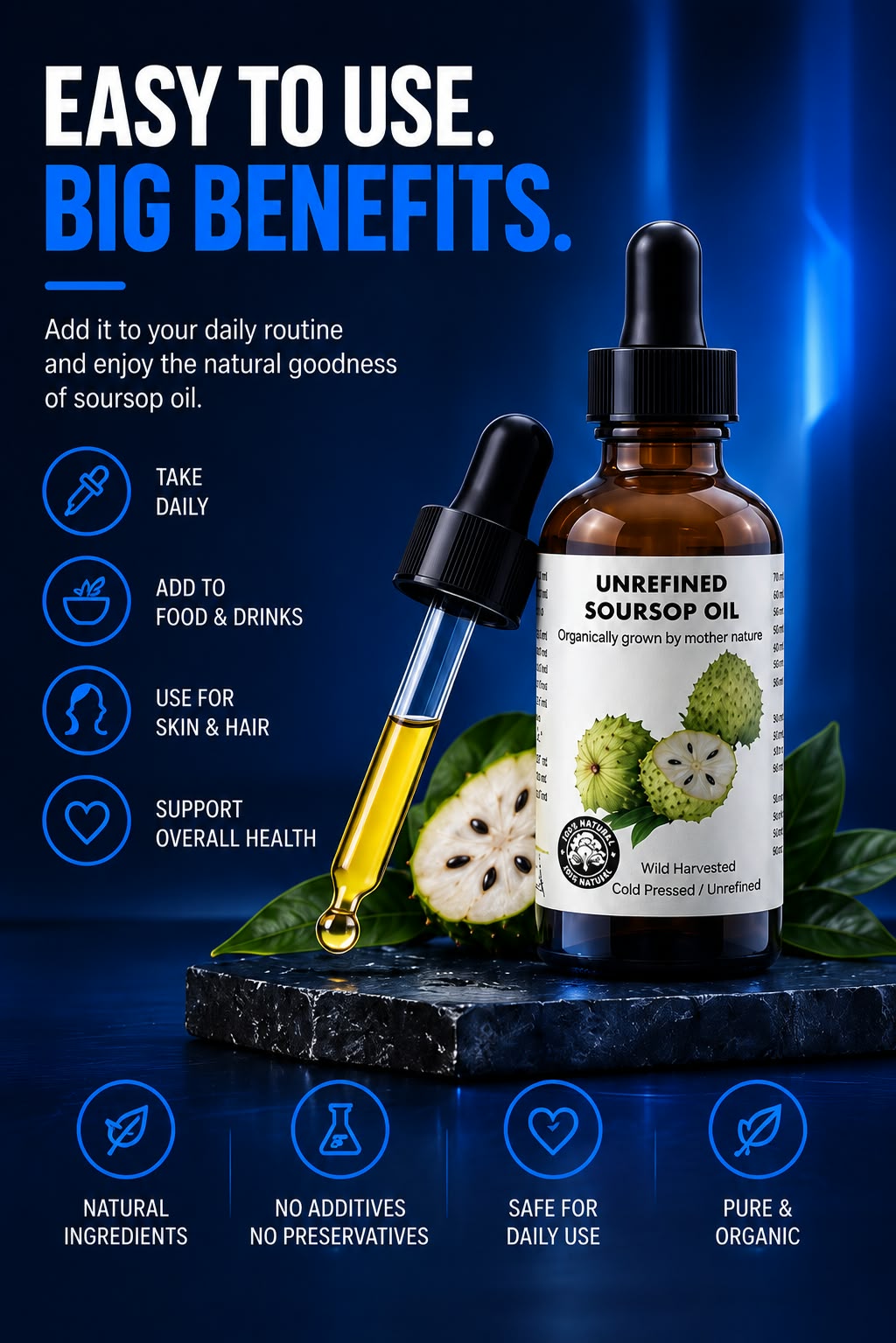 Perspectaa Best Nature's Cosmetics Organic Soursop Oil - Landing Image 3