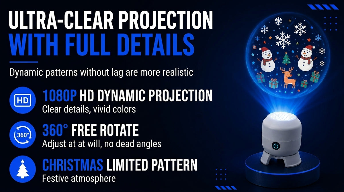 Perspectaa Rotating Starry Sky Projection Night Light - Landing Image 2