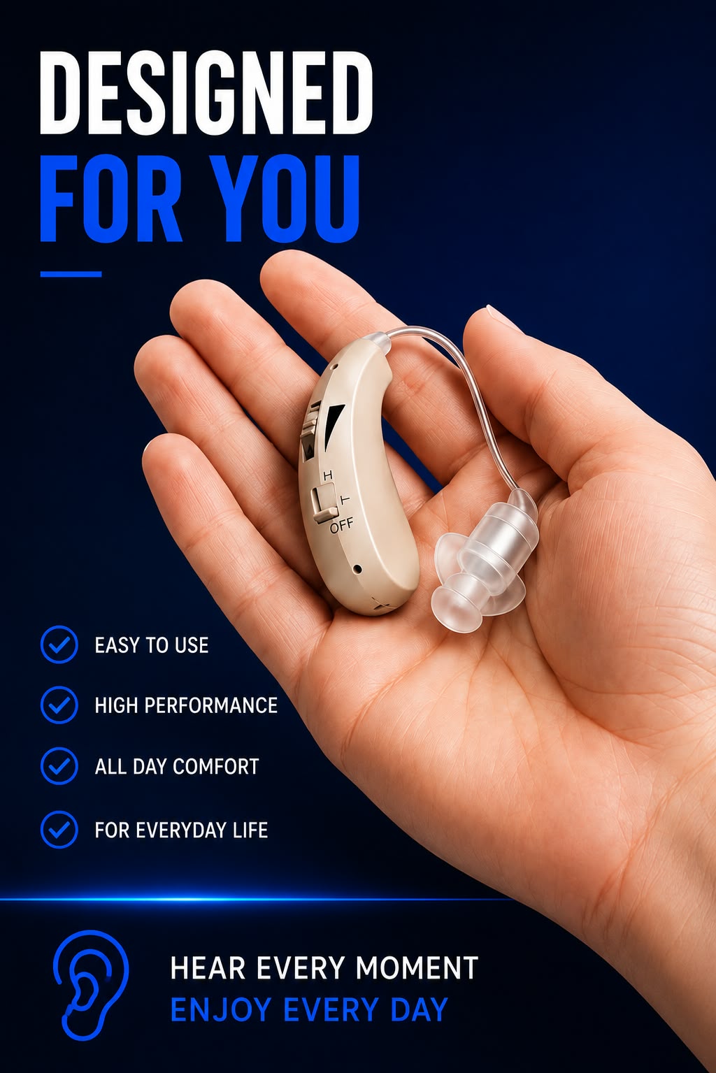 Perspectaa TruHear™ | Invisible Behind The Ears Hearing Aids - Landing Image 4