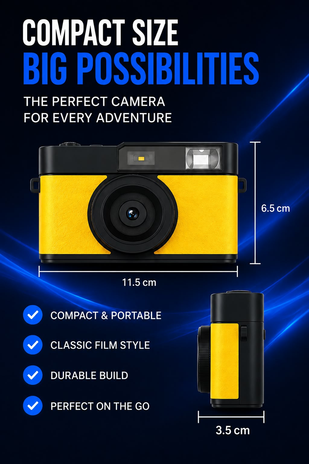 Perspectaa Retro Digital Camera with HD Filters - Landing Image 3