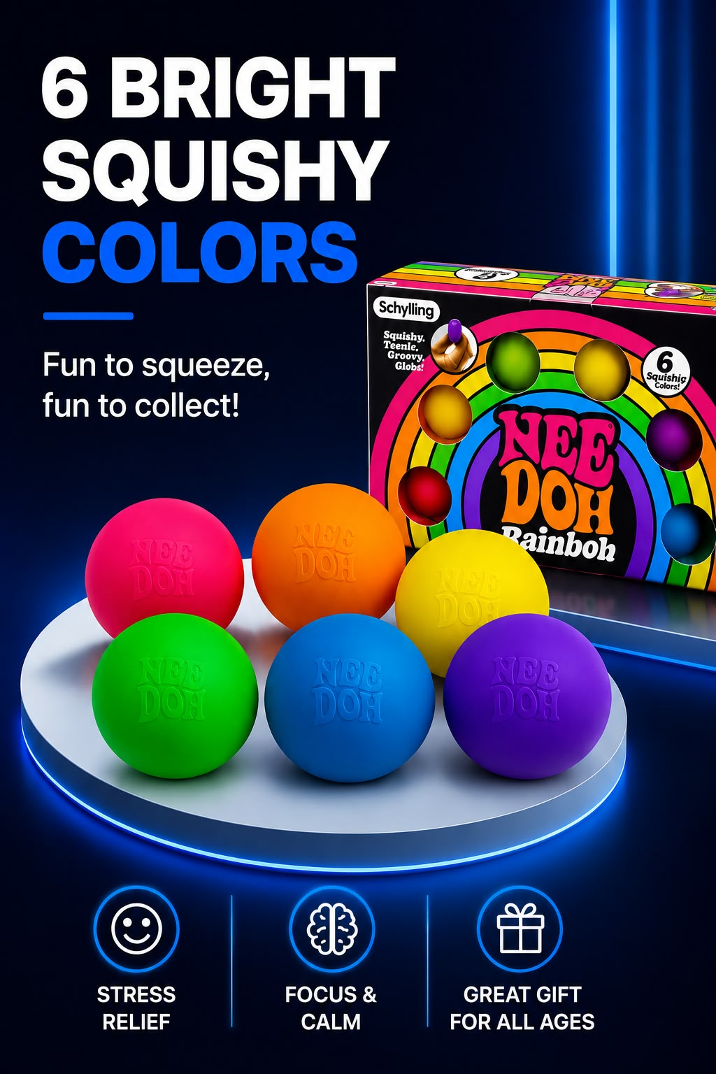 Perspectaa Rainbow Teenie Stress Relief Ball - Landing Image 6