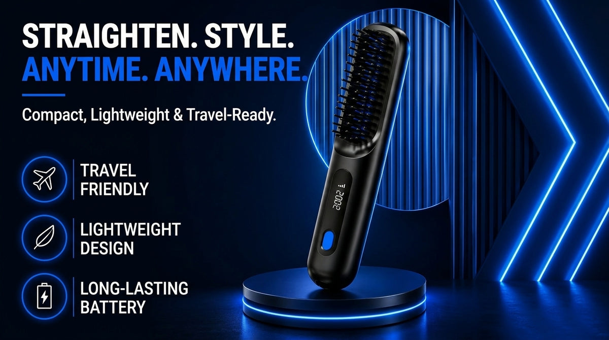 Perspectaa Wireless Hair Straightening Comb with Negative Ion Technology - Landing Image 3