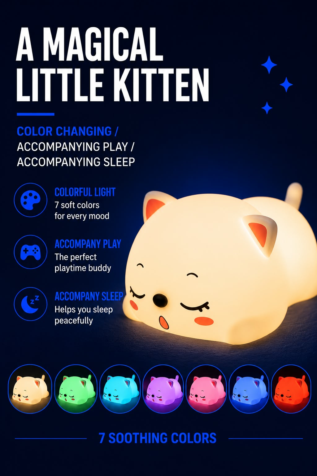 Perspectaa Animal Shape Rechargeable Night Light - Landing Image 4