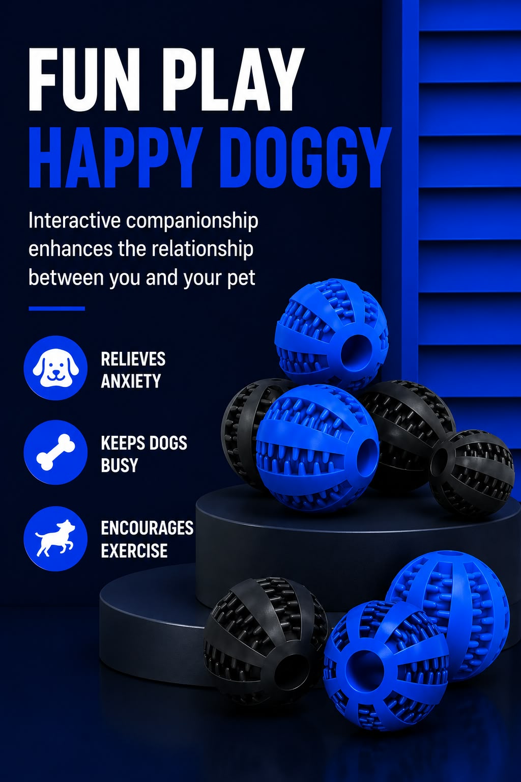 Perspectaa Pet Chew Toy with Food Dispenser - Landing Image 2