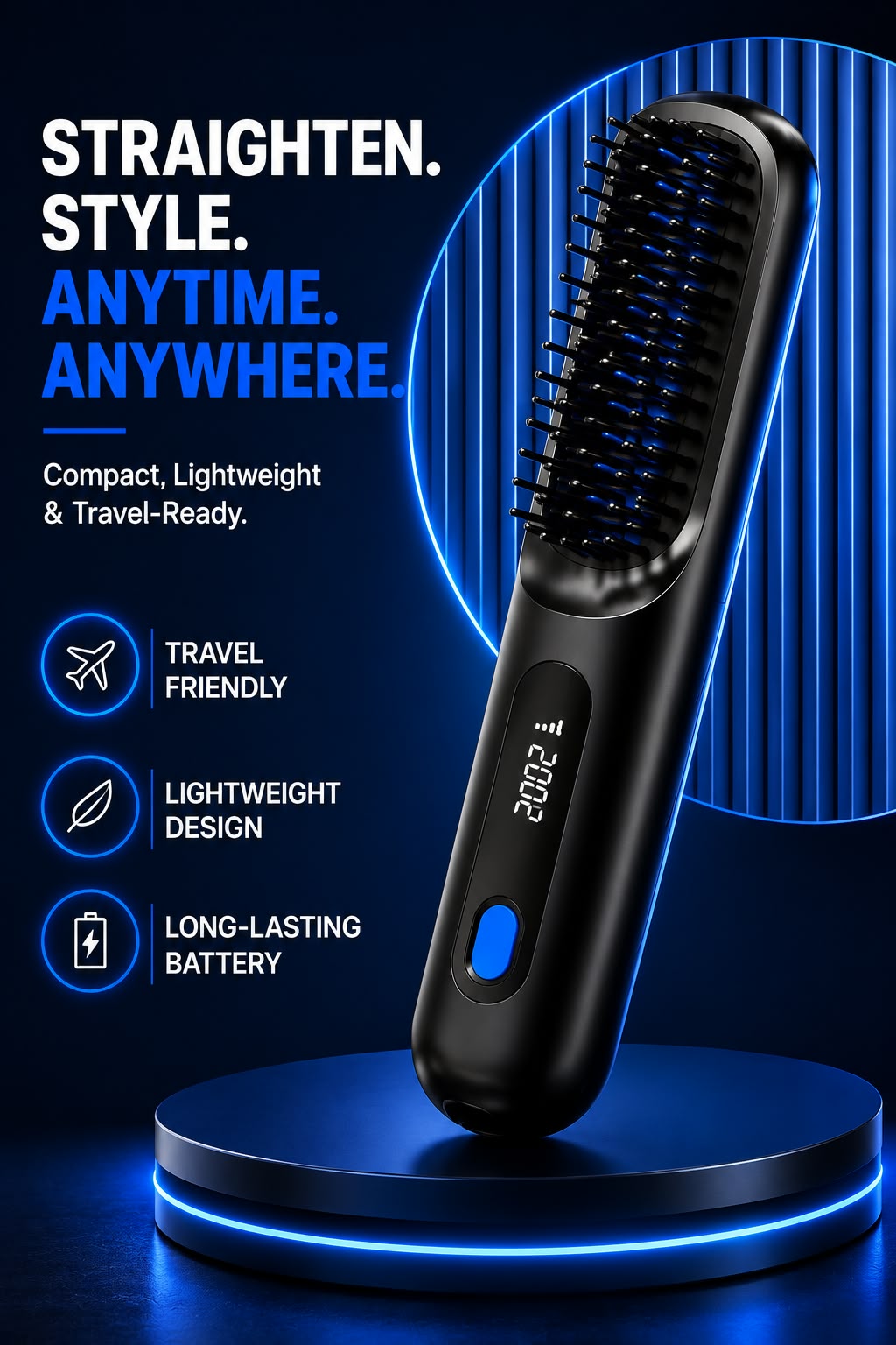 Perspectaa Wireless Hair Straightening Comb with Negative Ion Technology - Landing Image 3