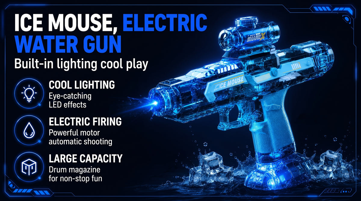 Perspectaa Electric Water Gun with Light Effect - Landing Image 3