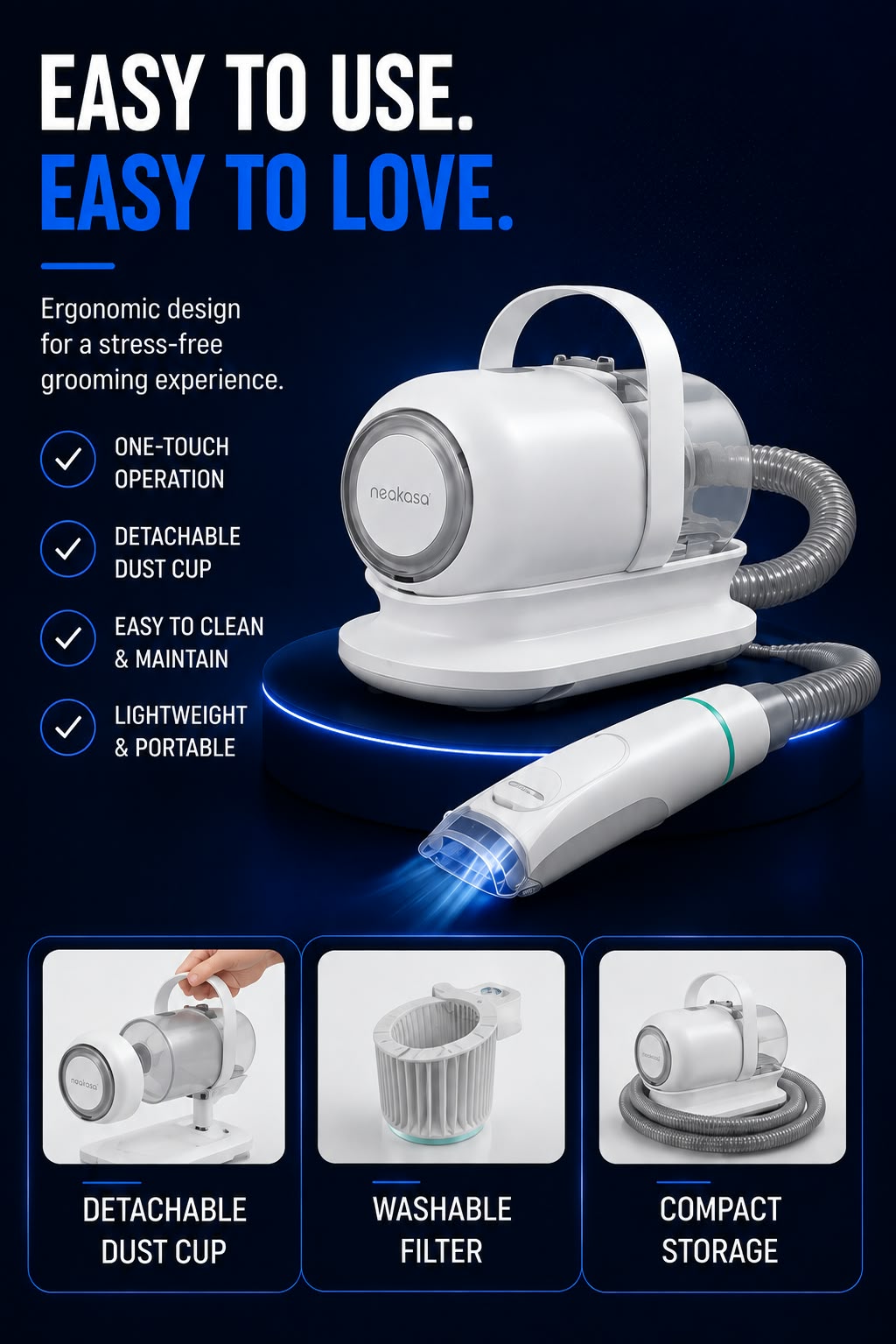 Perspectaa Neakasa P1 Pro Pet Grooming Clipper - Landing Image 1