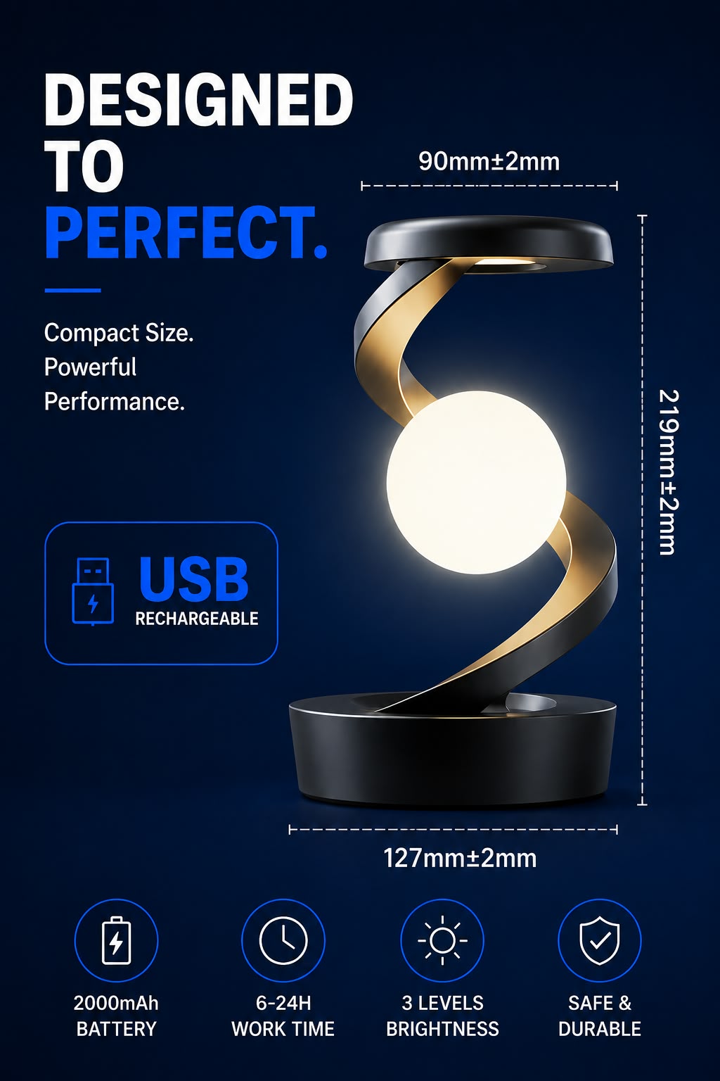 Perspectaa LED Desk Lamp - Landing Image 4