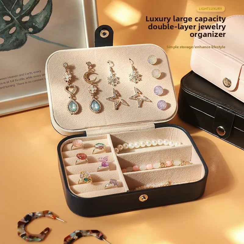 Perspectaa Portable Dual Layer Jewelry Storage Box