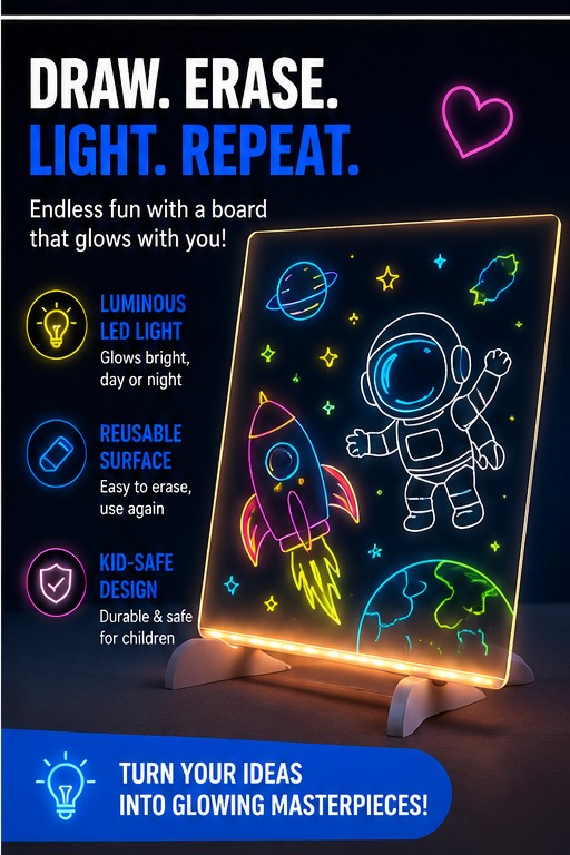 Perspectaa Luminous Drawing Board for Kids - Landing Image 8