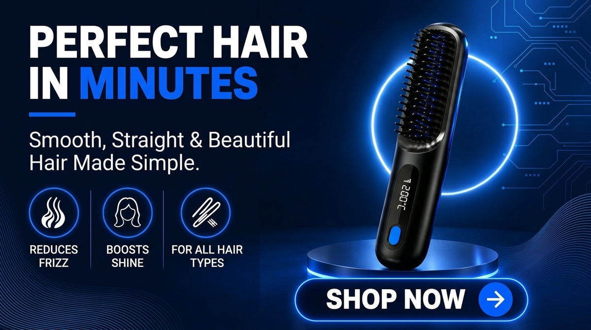 Perspectaa Wireless Hair Straightening Comb with Negative Ion Technology - Landing Image 4