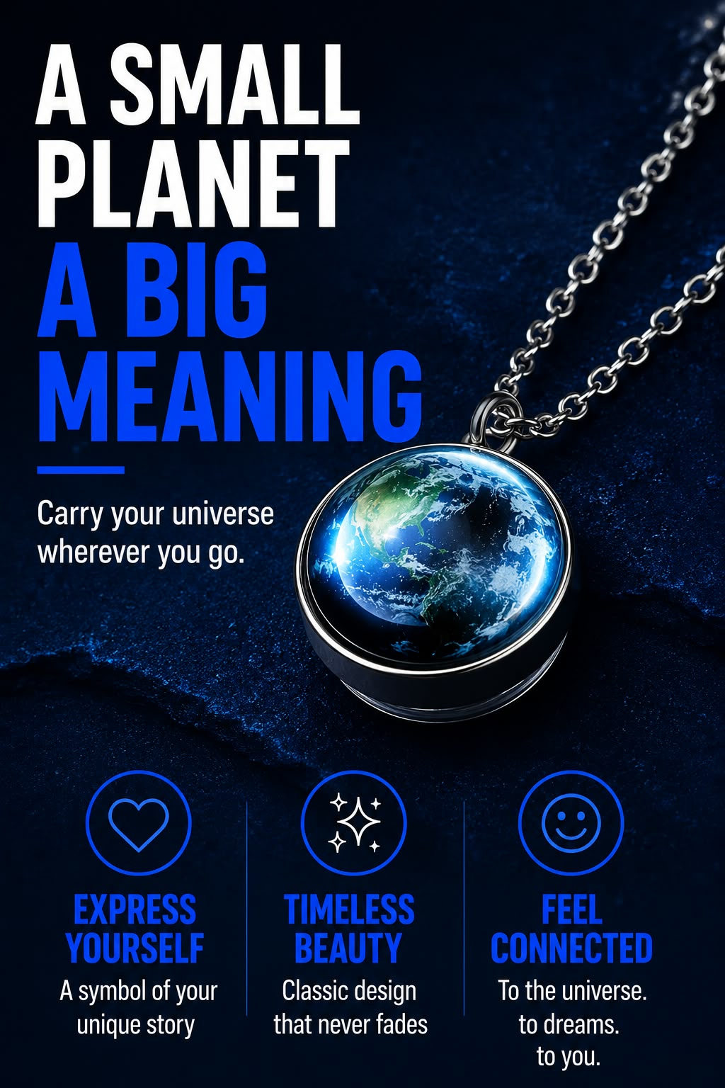 Perspectaa Solar System Pendant Necklace - Landing Image 4