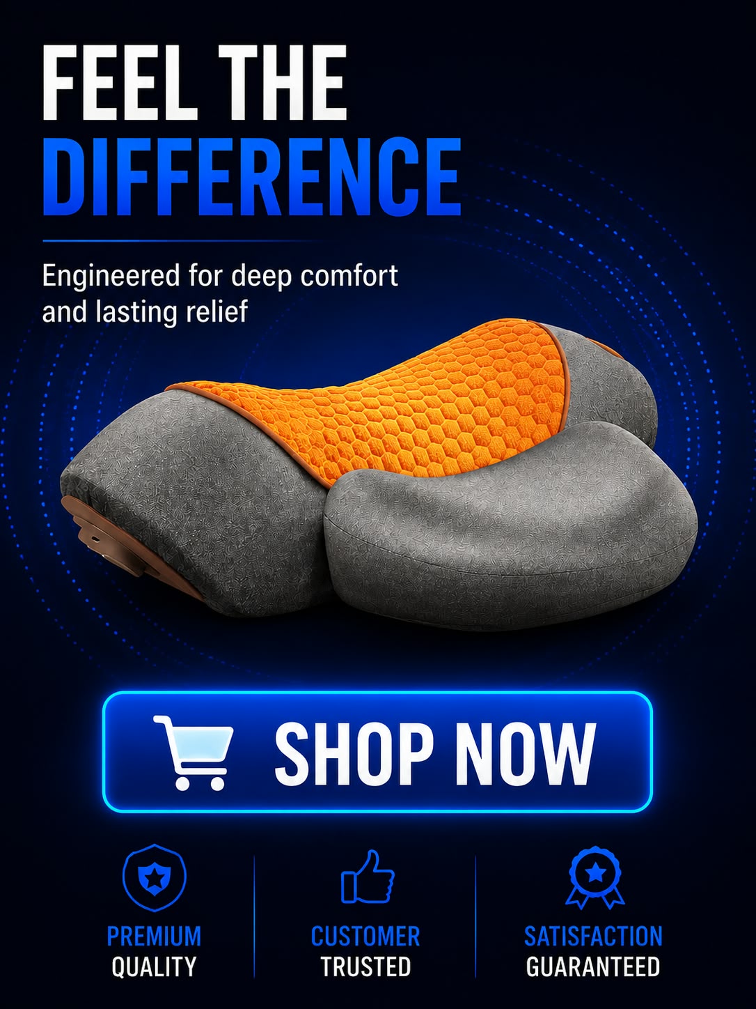 Perspectaa Adjustable Heating Massage Neck Pillow with Memory Foam - Landing Image 4
